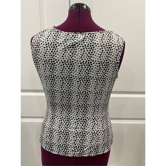 Essentials By Milano Spotted Cowl Neck Top Size medium - Picture 4 of 8